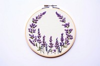 Embroidery floral frame Lavender lavender.