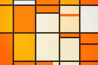  Geometric background orange Piet Mondrian architecture. AI generated Image by rawpixel.