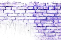 Vintage drawing brick wall architecture purple sketch.