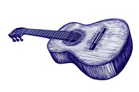 Drawing guitar sketch performance creativity.