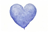 Drawing heart icon sketch blue creativity.