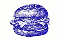 Drawing burger sketch food illustrated.