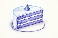 Drawing birthday cake dessert sketch icing.