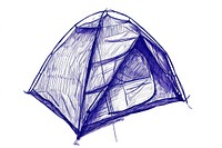 Drawing camping tent sketch outdoors paper.