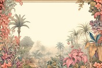 Realistic vintage drawing of Grizlly bear border backgrounds outdoors nature.