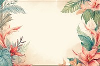 Realistic vintage drawing of phoenix border backgrounds pattern flower.
