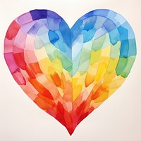 Heart watercolor rainbow transportation. AI generated Image by rawpixel.