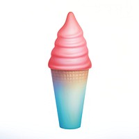Surrealistic painting of ice cream sunday dessert food cone.