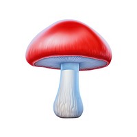 Surrealistic painting of mushroom fungus agaric plant.