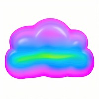 Surrealistic painting of neon cloud purple white background creativity.