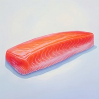 Surrealistic painting of salmon seafood freshness meat.