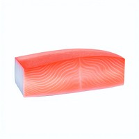 Surrealistic painting of salmon white background rectangle melon.