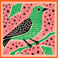 Comic of bird pattern animal art.