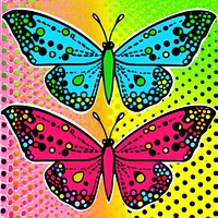 Comic of butterfly backgrounds pattern creativity.