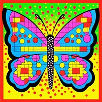 Comic of butterfly pattern art creativity.