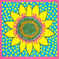 Comic of sunflower backgrounds pattern art.