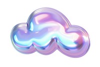 Cloud symbol iridescent white background lightweight accessories.