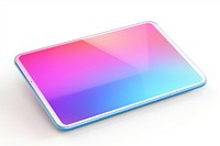 Tablet iridescent white background electronics technology.