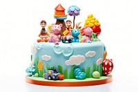 Kids birthday cake dessert food representation. AI generated Image by rawpixel.