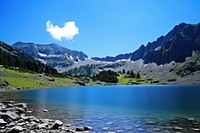  Lake in the mountain lake wilderness landscape. AI generated Image by rawpixel.