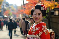 Japanese Keisha portrait costume fashion. AI generated Image by rawpixel.