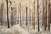 Winter forest trees land landscape outdoors.