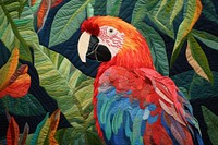 Parrot animal quilt bird.