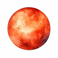 Mars in Watercolor style astronomy sphere space.