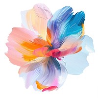 Abstract flower shape pastel brush stroke painting pattern petal.
