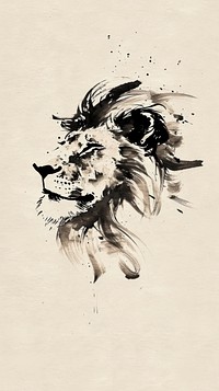 Lion painting drawing animal.