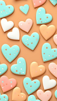  Confectionery pattern cookie heart. AI generated Image by rawpixel.