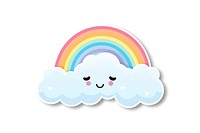 Cloud wihte rainbow nature cloud cute. AI generated Image by rawpixel.