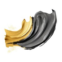 Flat gold and gray brush stroke white background invertebrate abstract.