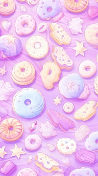  Backgrounds dessert pattern cookie. AI generated Image by rawpixel.