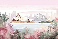 Sydney opera house architecture watercraft cityscape.