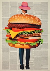 Minimal burger food advertisement hamburger.