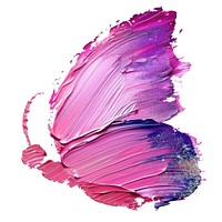 Paint butterfly shape brush stroke purple petal pink.