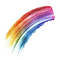 Paint Rainbow brush stroke rainbow white background creativity.