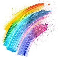 Paint Rainbow brush stroke backgrounds rainbow white background.