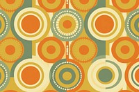70s retro style seamless pattern with circles vintage wallpaper abstract art backgrounds.