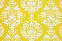 1960s vintage wallpaper yellow damask pattern art backgrounds.