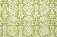 1960s vintage wallpaper green damask pattern art backgrounds.