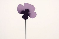 Vintage purple flower watercolor petal plant inflorescence.