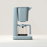 A minimal babyblue coffee maker cup coffeemaker refreshment.