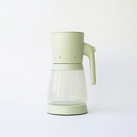 A minimal green coffee maker mixer cup white background.