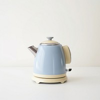 A blue retro minimal mini kettle teapot small appliance cookware.
