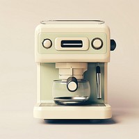 A green minimal beige coffee machine mixer coffeemaker technology.