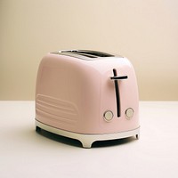 A pink retro minimal toaster appliance small appliance technology.