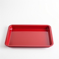 A red sheet pan tray white background rectangle.
