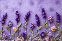 Photo of felt lavender garden backgrounds embroidery textile.